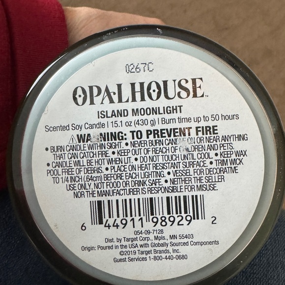 Island Moonlight - 2 wick scented Soy Candle by Opalhouse - NEW - Picture 2 of 3